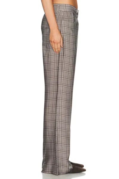 Acne Studios Poltana Check Fluid Trouser In Dark Grey