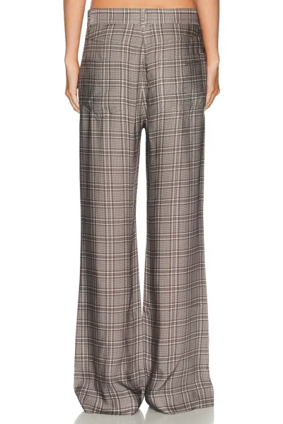 Acne Studios Poltana Check Fluid Trouser In Dark Grey