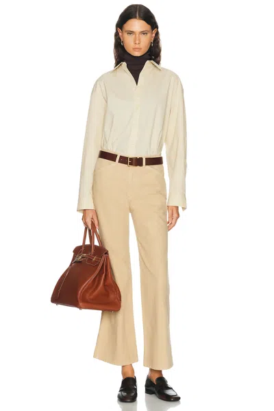 Lemaire Flared-leg Jeans In Brown