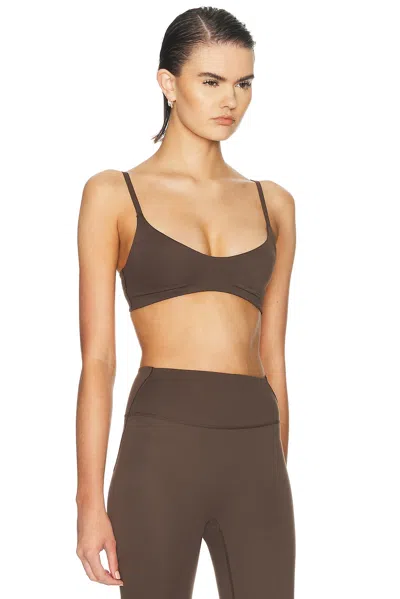 Nikeskims Matte Micro Scoop Bra In Brown