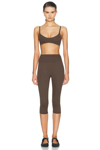 Nikeskims Matte Micro Scoop Bra In Brown