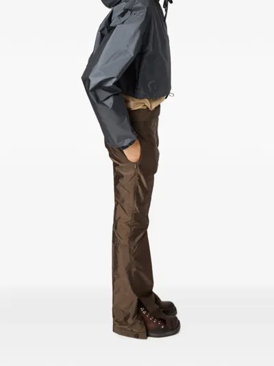 Miu Miu Technical Fabric Pants In Brown