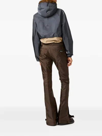 Miu Miu Technical Fabric Pants In Brown