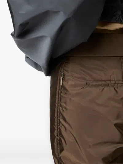 Miu Miu Technical Fabric Pants In Brown