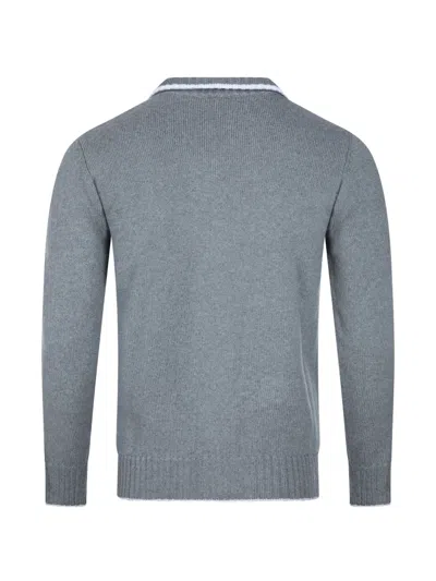 Eleventy Button-up Wool Cardigan In Transparent