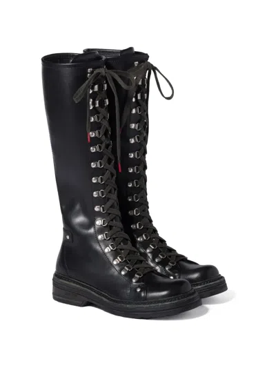 Miu Miu 레더 부츠 In Black