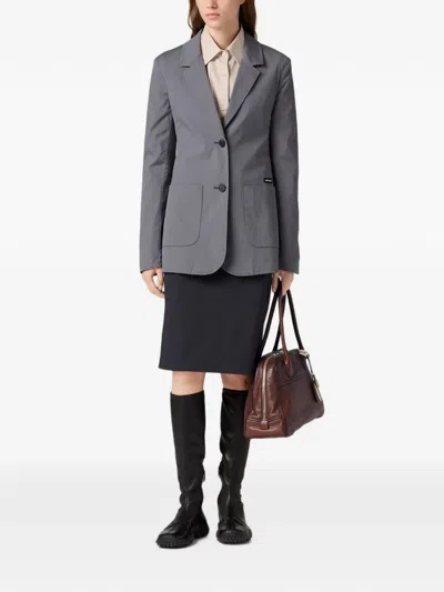 Miu Miu Washed Stretch Poplin Jacket In Transparent