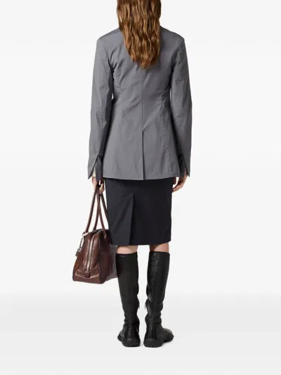 Miu Miu Washed Stretch Poplin Jacket In Transparent