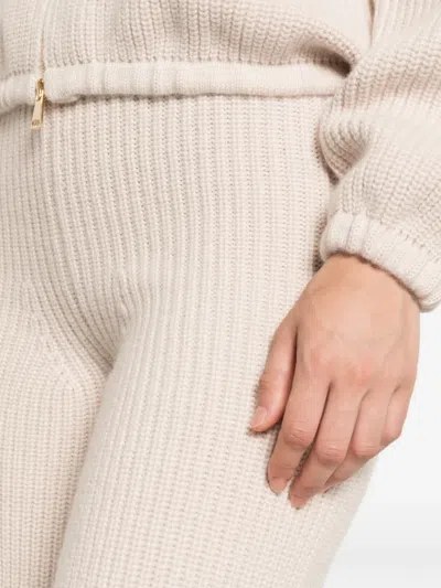 Ely Ely Ribbed-knit Cropped Trousers In Multi