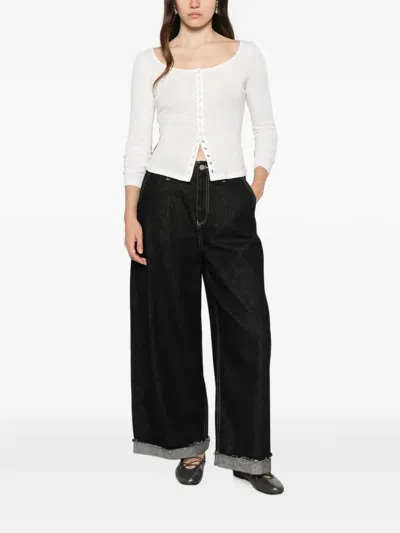 Re/done Olivia Press-stud Top In Multi