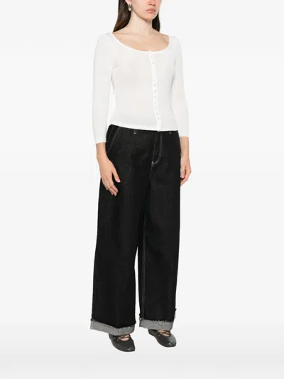 Re/done Olivia Press-stud Top In Multi
