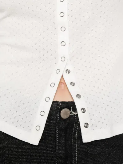 Re/done Olivia Press-stud Top In Multi