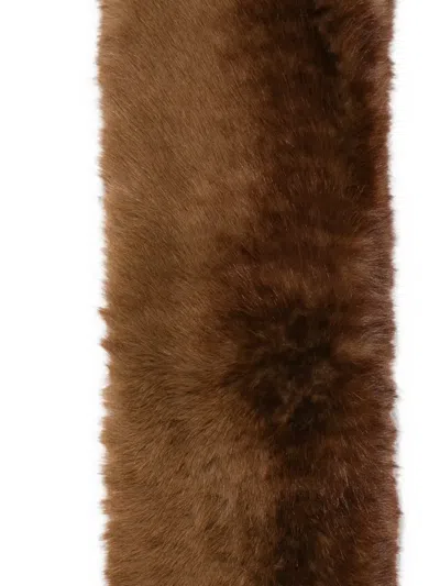 Apparis Rectangle-shape Scarf In Brown