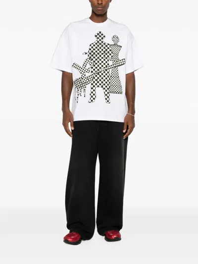 Pdf Checkered Graphic Print T-shirt In Multi