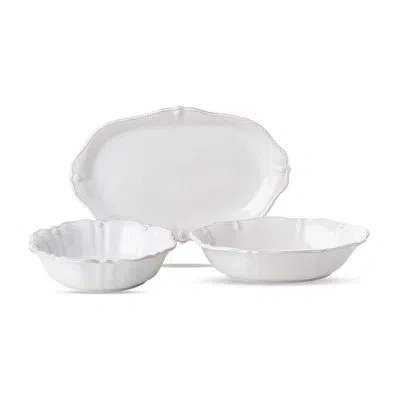 Juliska Berry & Thread Whitewash 3 Piece Serving Bundle In White