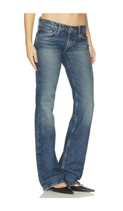 Agolde Low Rise Bootcut Jeans In Combination In Blue