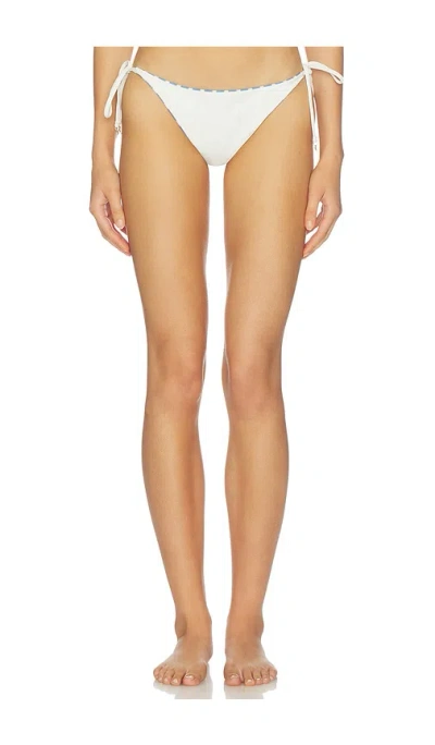Verandah Reversible String Bikini Bottoms In Blue