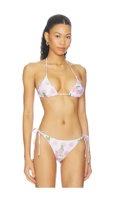Verandah Triangle Bikini Top In White