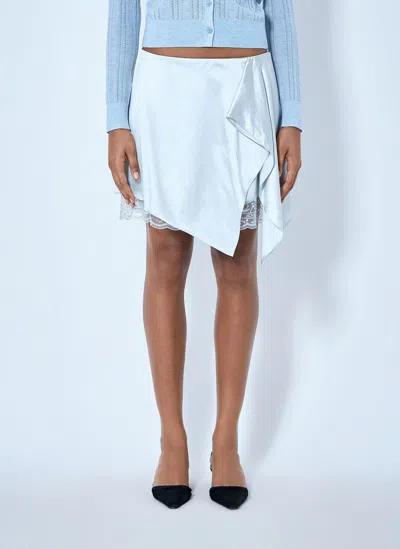 Acne Studios Asymmetrical Wrap Mini Skirt In Blue