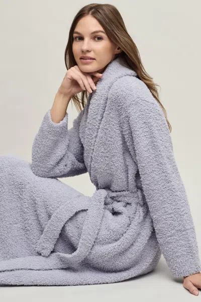 Barefoot Dreams Cozychic® Long Solid Robe In Blue