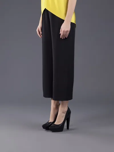 Peter Cohen Cropped Pull-on Trouser In Black