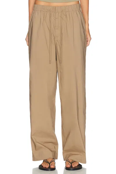 Skims Woven Cotton Oversized Drawstring Pant In Brown
