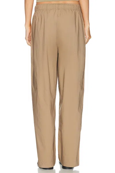 Skims Woven Cotton Oversized Drawstring Pant In Brown