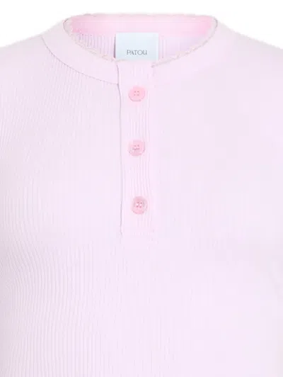 Patou Buttoned T-shirt In Purple