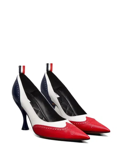 Thom Browne Wingtip Leather Pumps In Multi