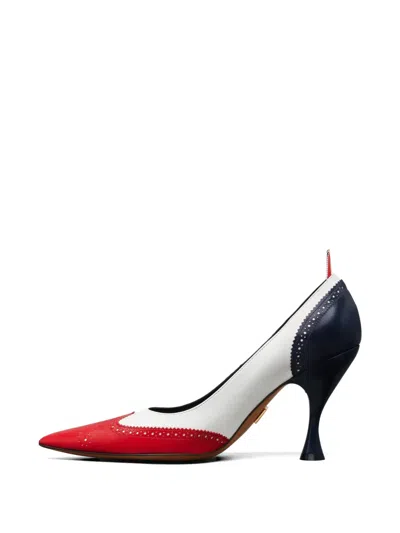 Thom Browne Wingtip Leather Pumps In Multi