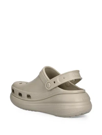 Crocs Classic Crush Platform Clogs In Gray