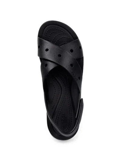 Crocs Brooklyn 4u Cross Strap Platform Sandals In Black