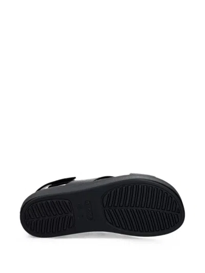 Crocs Brooklyn 4u Cross Strap Platform Sandals In Black