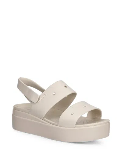 Crocs Brooklyn 4u Platform Sandals In Gray