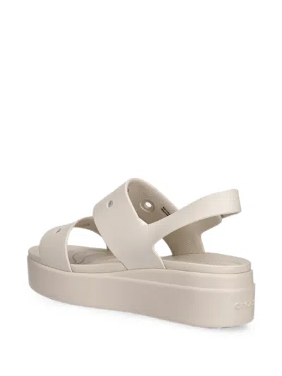 Crocs Brooklyn 4u Platform Sandals In Gray