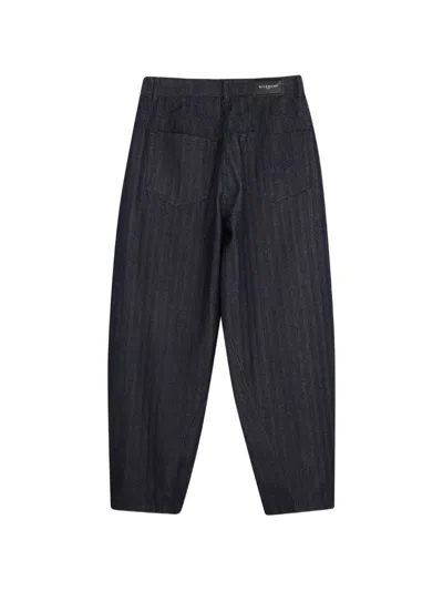 Givenchy Herringbone-pattern Jeans In Blue