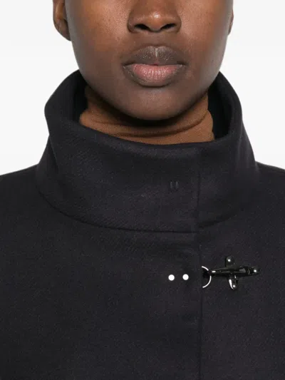 Fay Structured Short Coat With High Collar In Black
