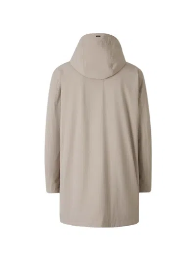 Herno Drawstring Padded Coat In Neutral