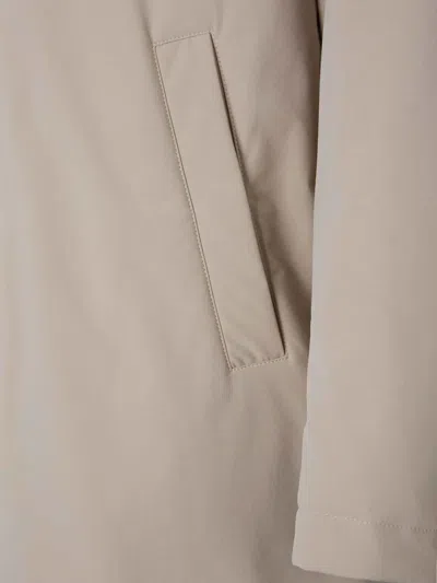 Herno Drawstring Padded Coat In Neutral