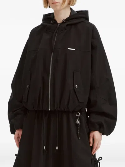 Izzue Hooded Logo-print Oversized Jacket In Multi