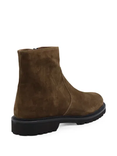 Common Projects Suede Ankle Boots In Brown