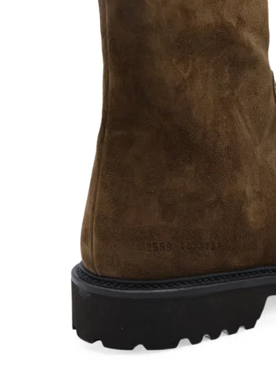 Common Projects Suede Ankle Boots In Brown
