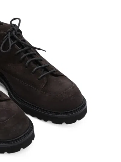 Common Projects Suede Derby Shoes In Brown