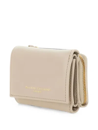 Gianni Chiarini Compact Zip Wallet In Neutral