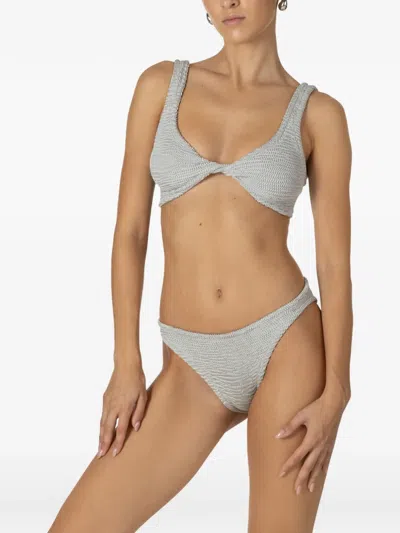 Paramidonna Donika Crinkle-effect Bikini In Gray