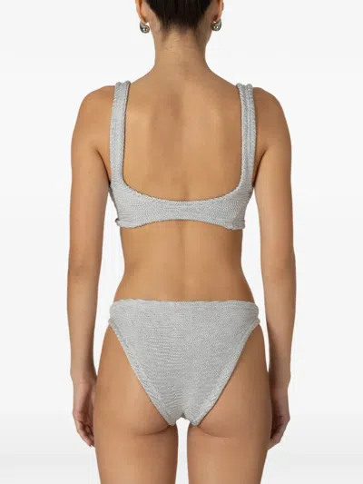 Paramidonna Donika Crinkle-effect Bikini In Gray
