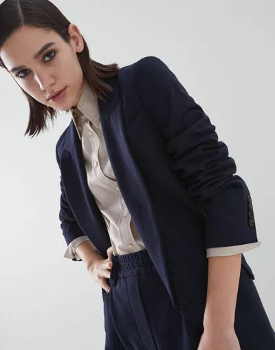 Brunello Cucinelli Single-breasted Tailored Jacket In Black