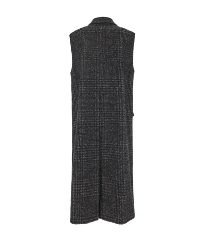 Brunello Cucinelli Checked Wool-blend Coat In Blue