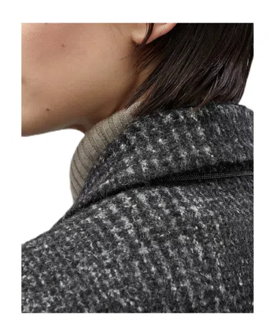 Brunello Cucinelli Checked Wool-blend Coat In Blue