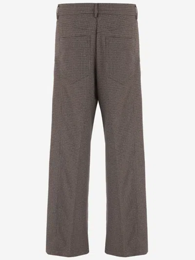 Darkpark Houndstooth-pattern Drawstring-fastening Trousers In Black